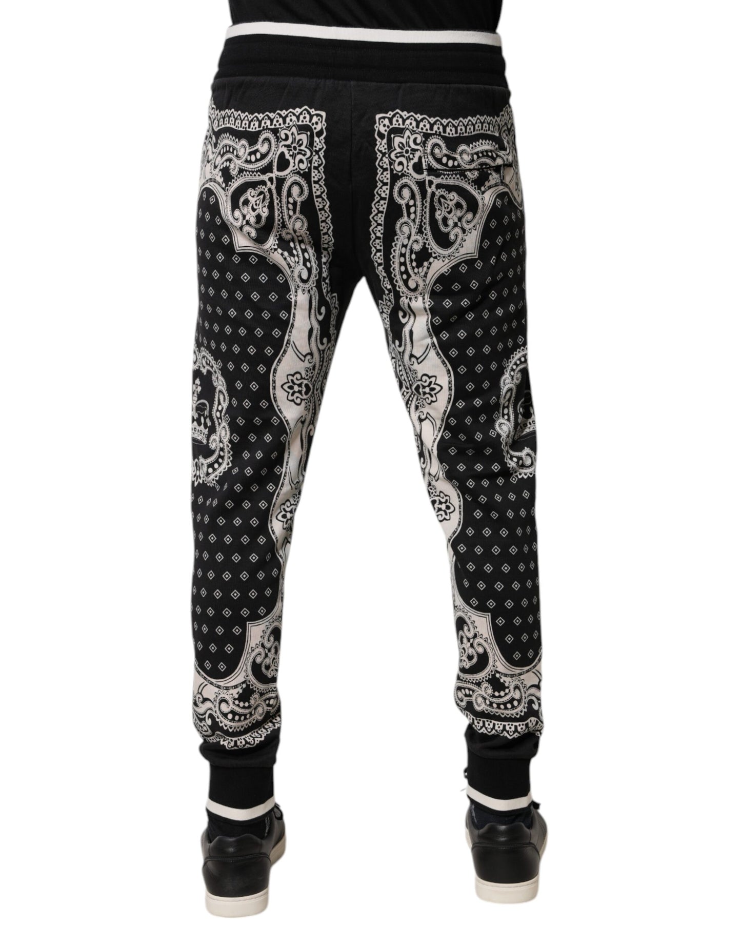 Pantalones deportivos de algodón con bandana negra