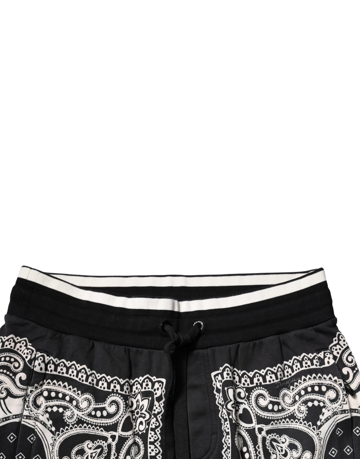 Pantalones deportivos de algodón con bandana negra