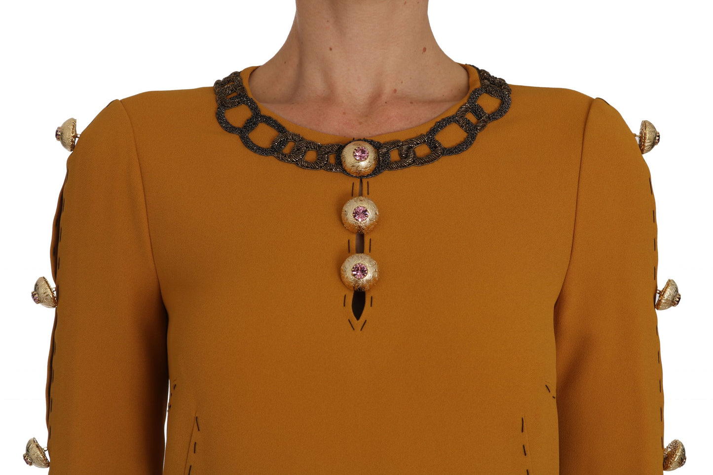 Minivestido con adornos de cristal - Luxe Charm