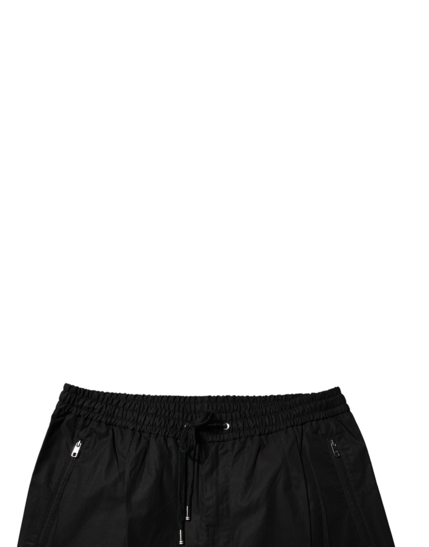 Pantalones deportivos negros de algodón para hombre