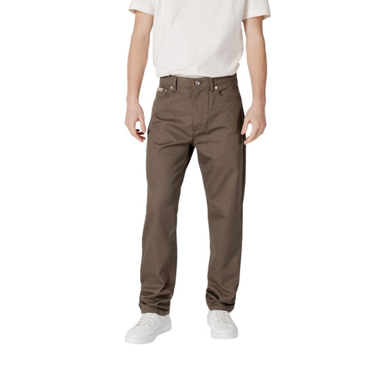 Vaqueros y pantalones de algodón verde