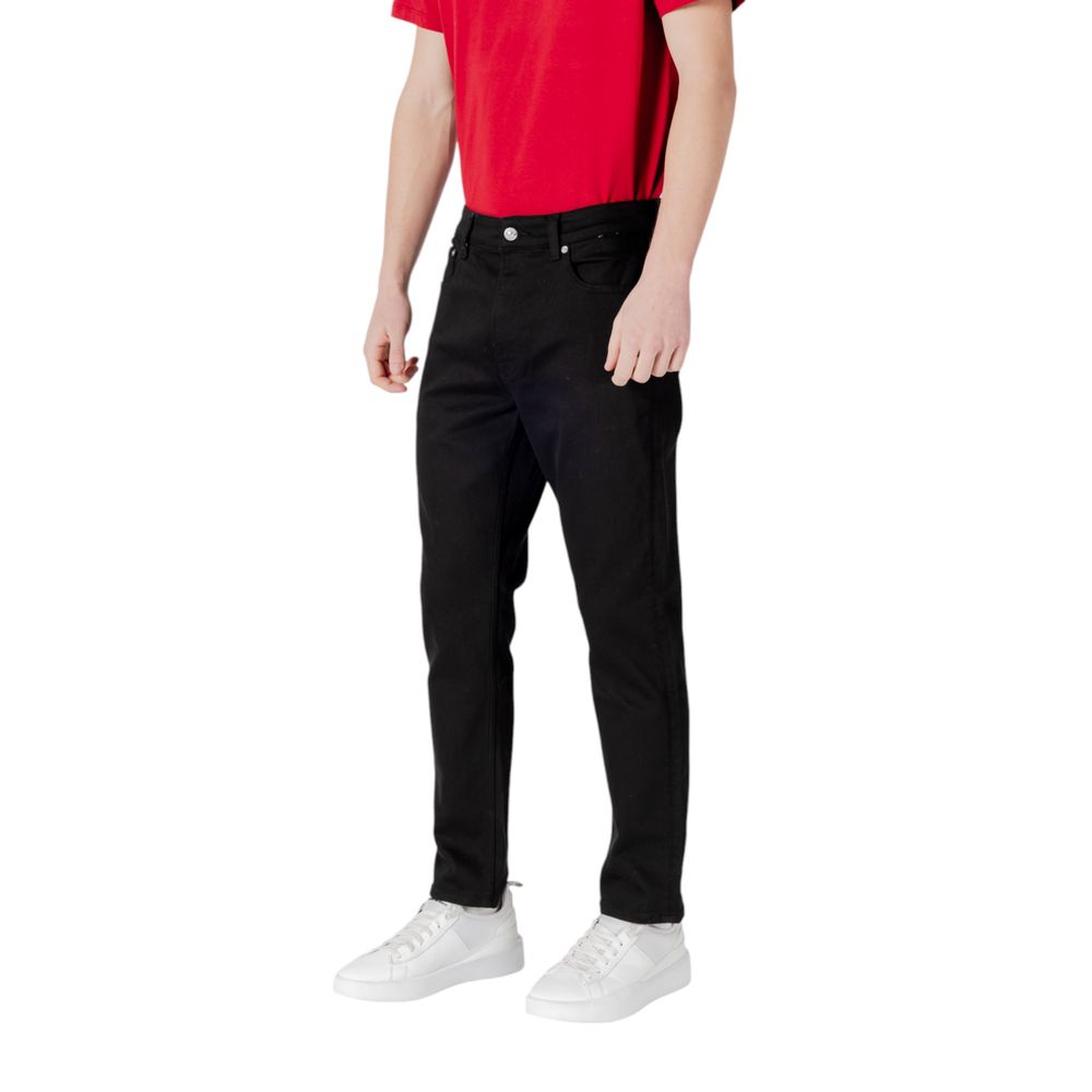 Black Recycled Polyester Slim Fit Jean
