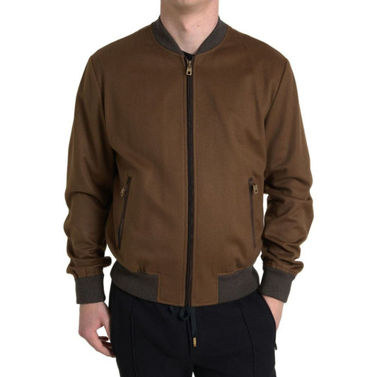 Chaqueta de cachemira marrón