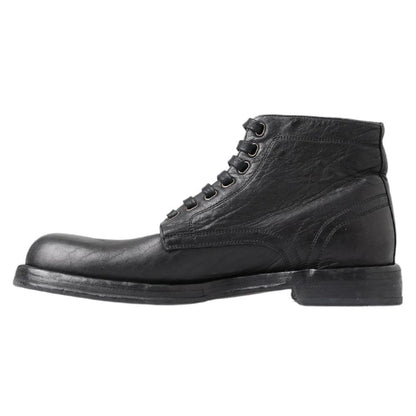 Bota de cuero de caballo negro