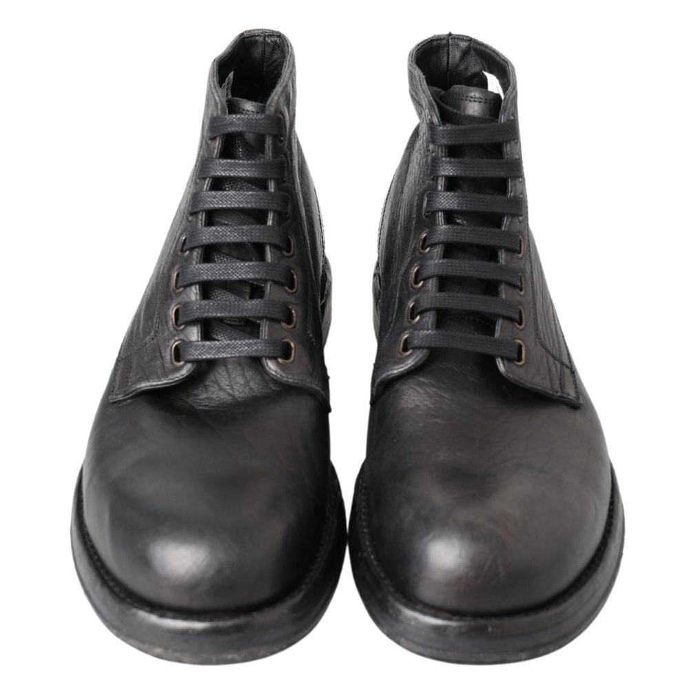 Bota de cuero de caballo negro