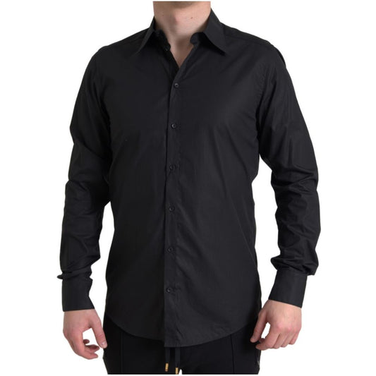 Camisa de algodón negra