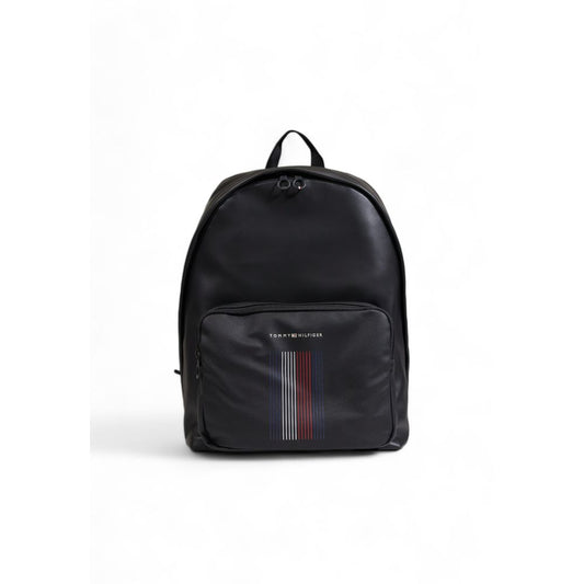 Mochila de polipiel de poliéster negra