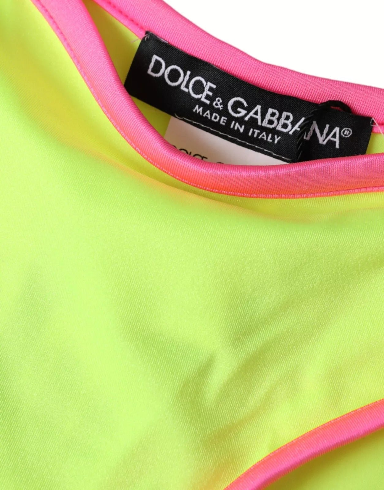 Parte inferior del bikini de playa de nailon amarillo y rosa