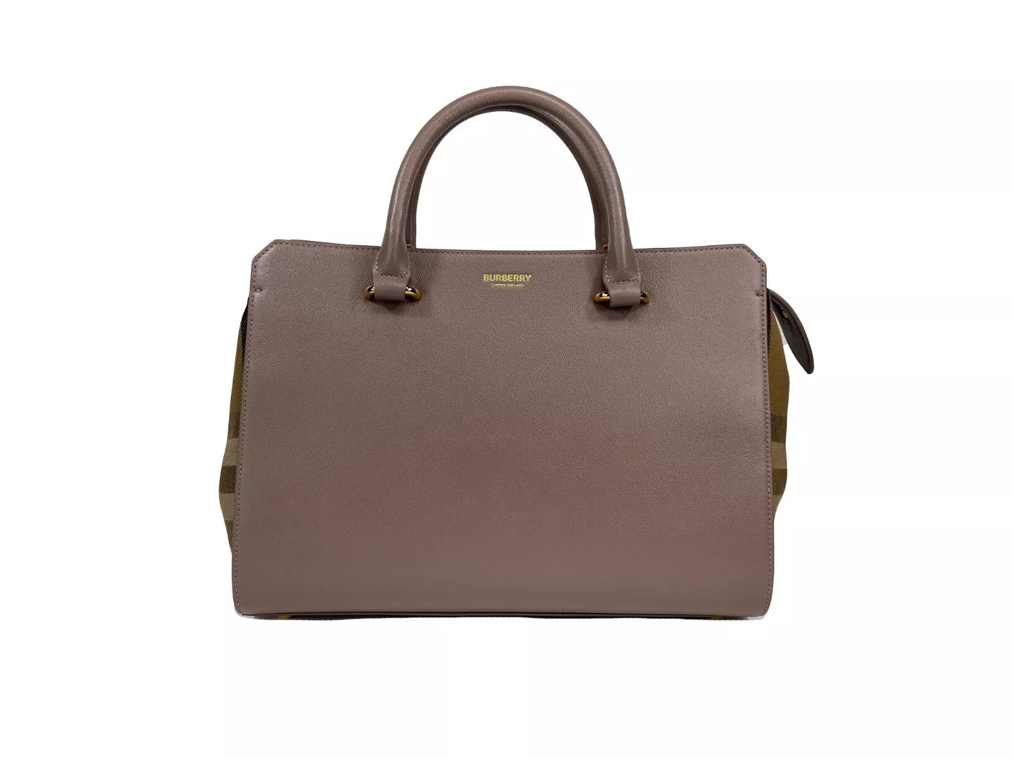 Bolso tote pequeño de piel Banwell, color gris visón