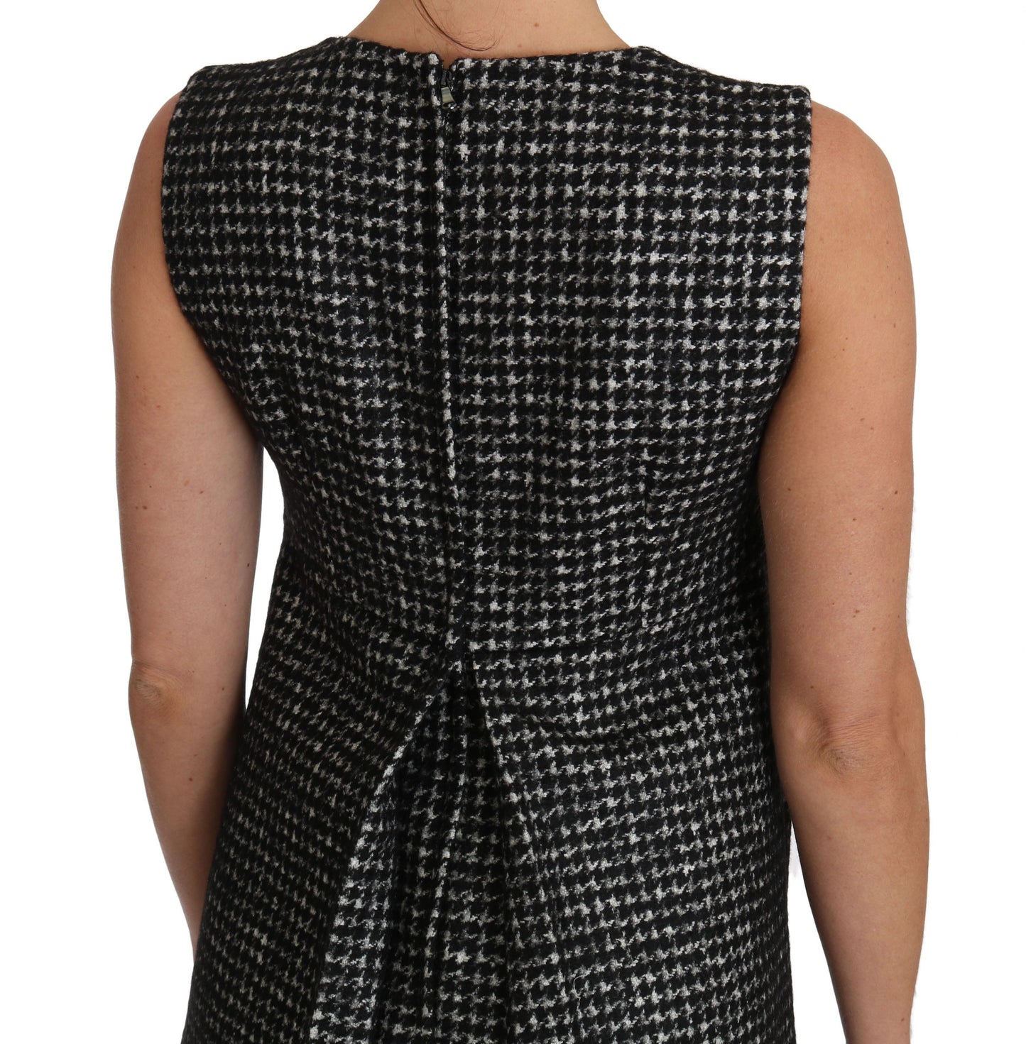 Elegante minivestido gris de corte A con tulipán morado