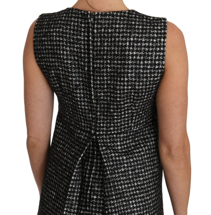 Elegante minivestido gris de corte A con tulipán morado