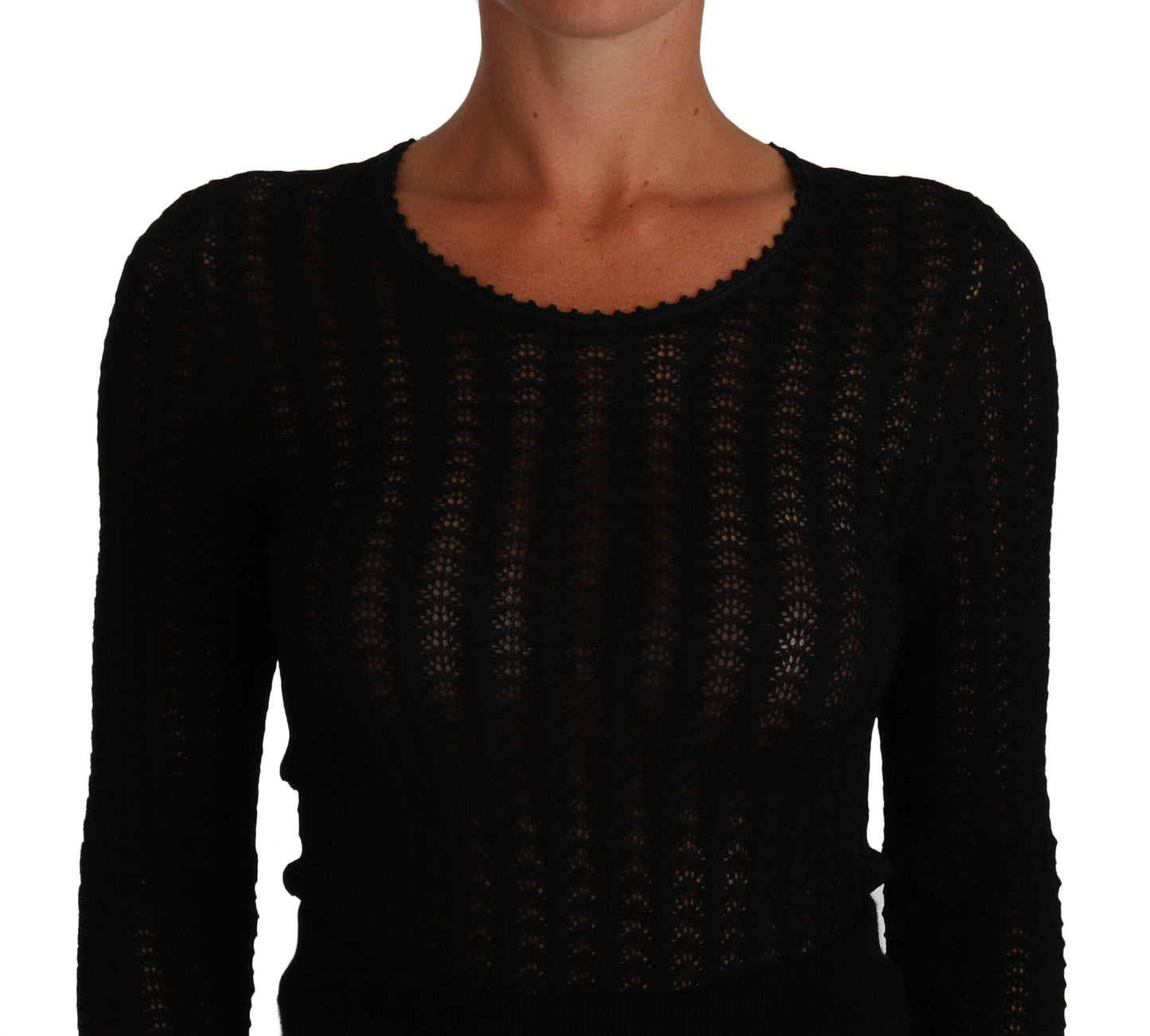 Elegante vestido tubo de punto negro