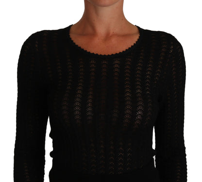 Elegante vestido tubo de punto negro
