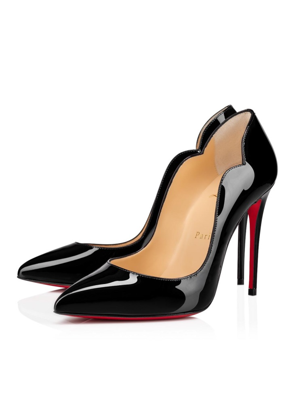 Zapatos de tacón Hot Chick de charol negro 100