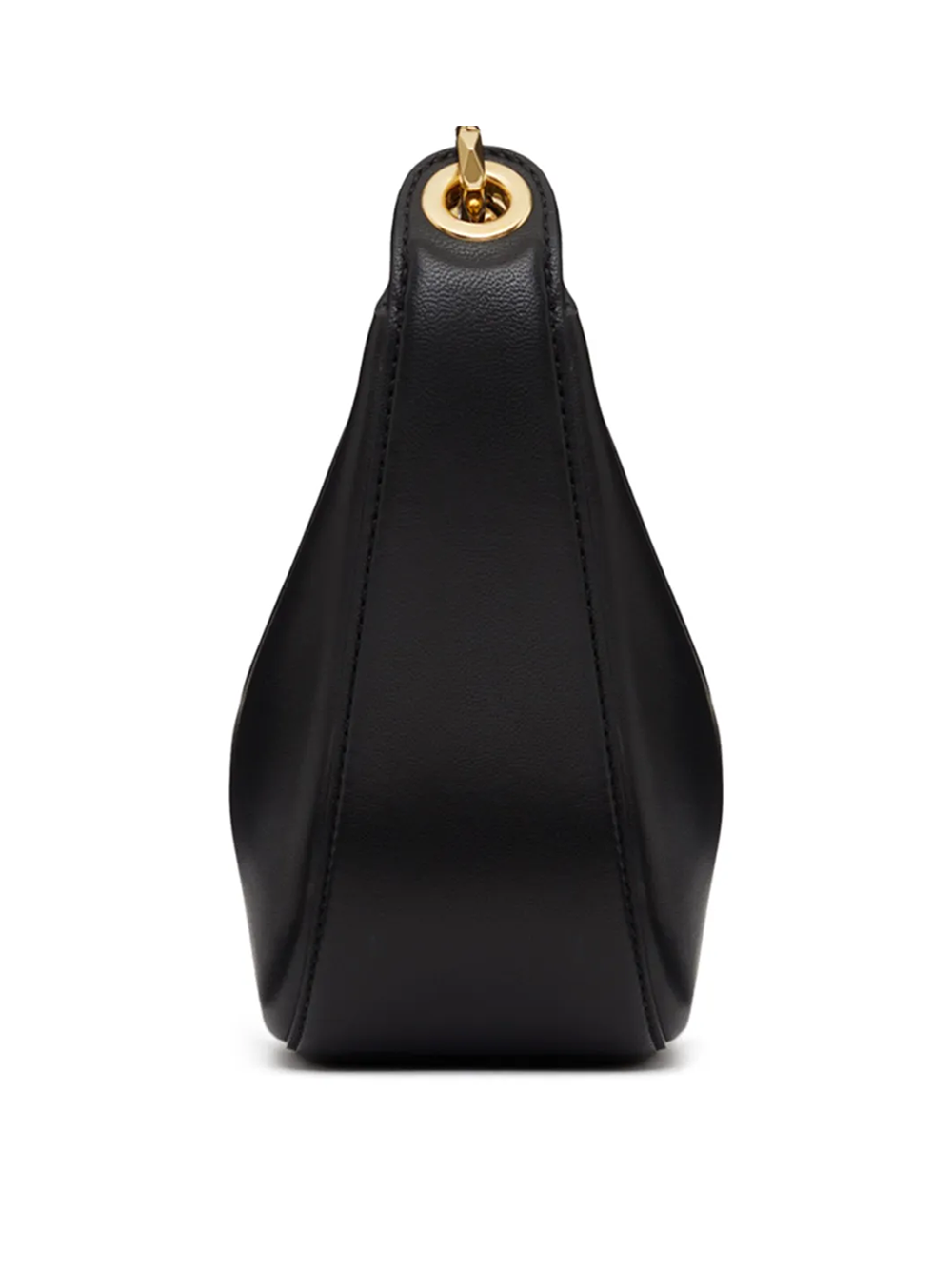 Bolso de hombro mini Hobo Vlogo de cuero negro