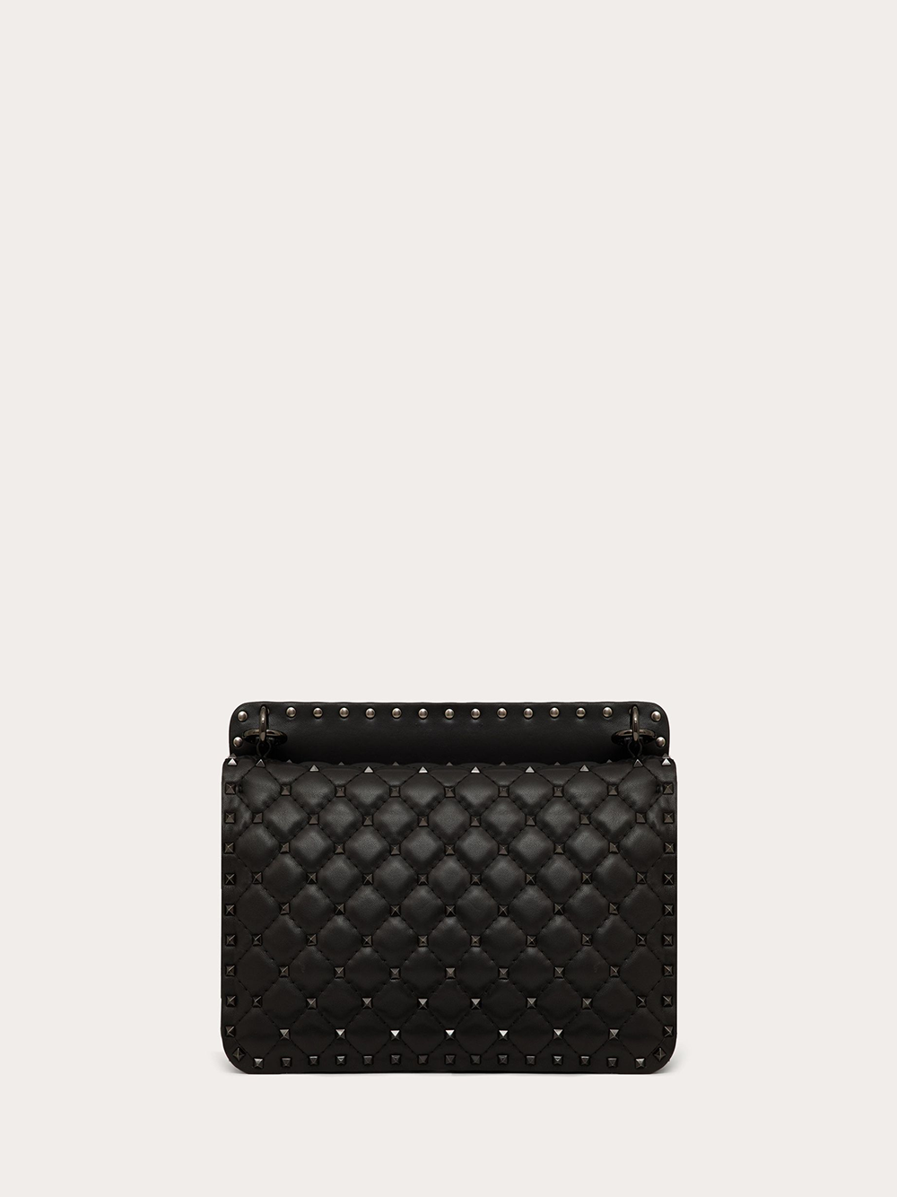 Bolso Rockstudt Spike mediano de piel napa negra
