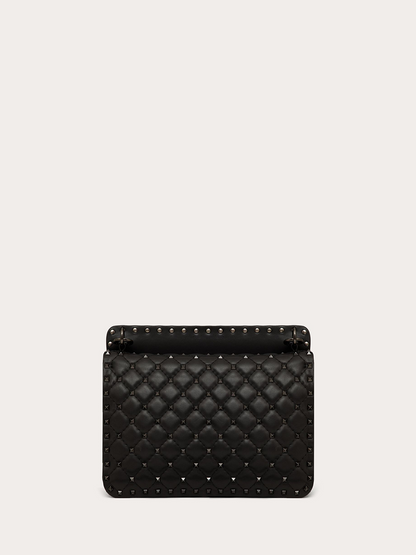 Bolso Rockstudt Spike mediano de piel napa negra