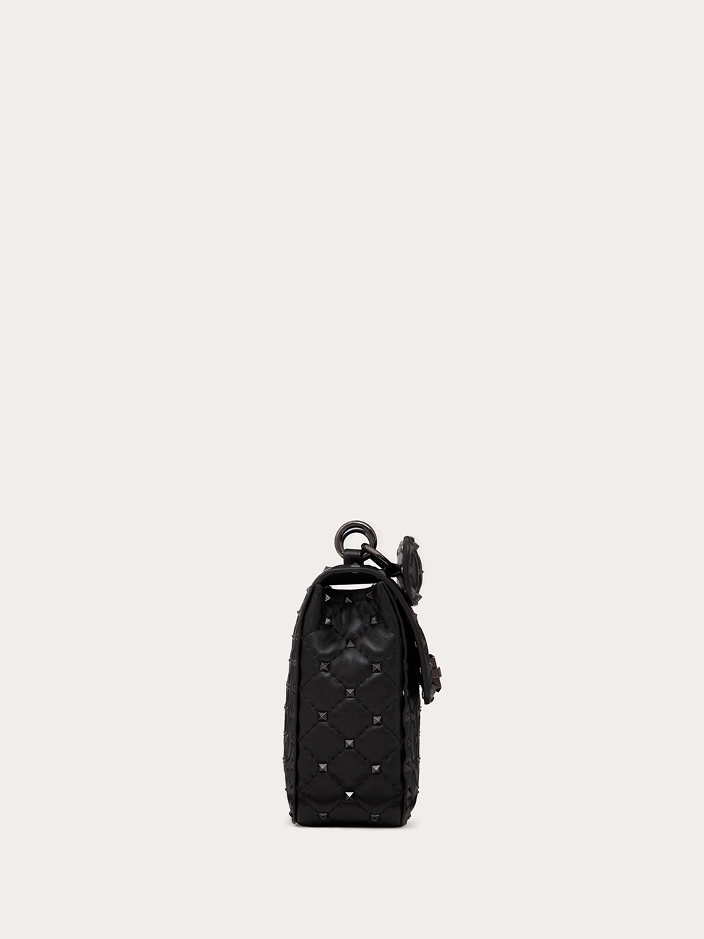 Bolso Rockstudt Spike mediano de piel napa negra