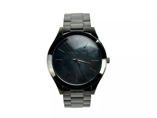 Reloj de acero inoxidable Slim Runway Gun Metal MK3413