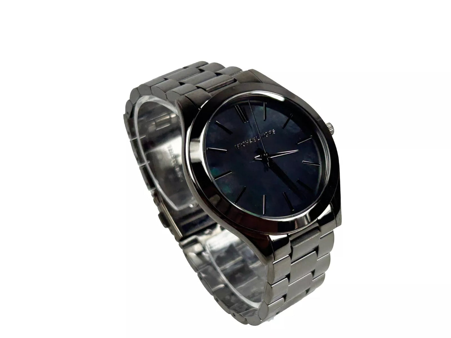 Reloj de acero inoxidable Slim Runway Gun Metal MK3413