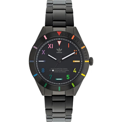 Reloj de acero inoxidable negro