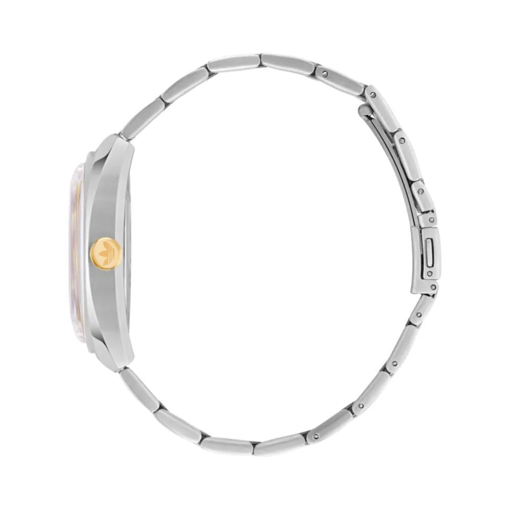 Reloj de acero inoxidable gris de acero inoxidable