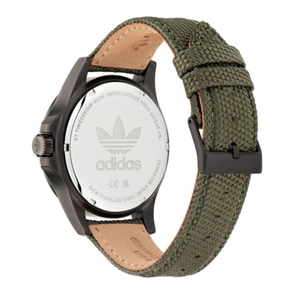 Reloj de tela verde