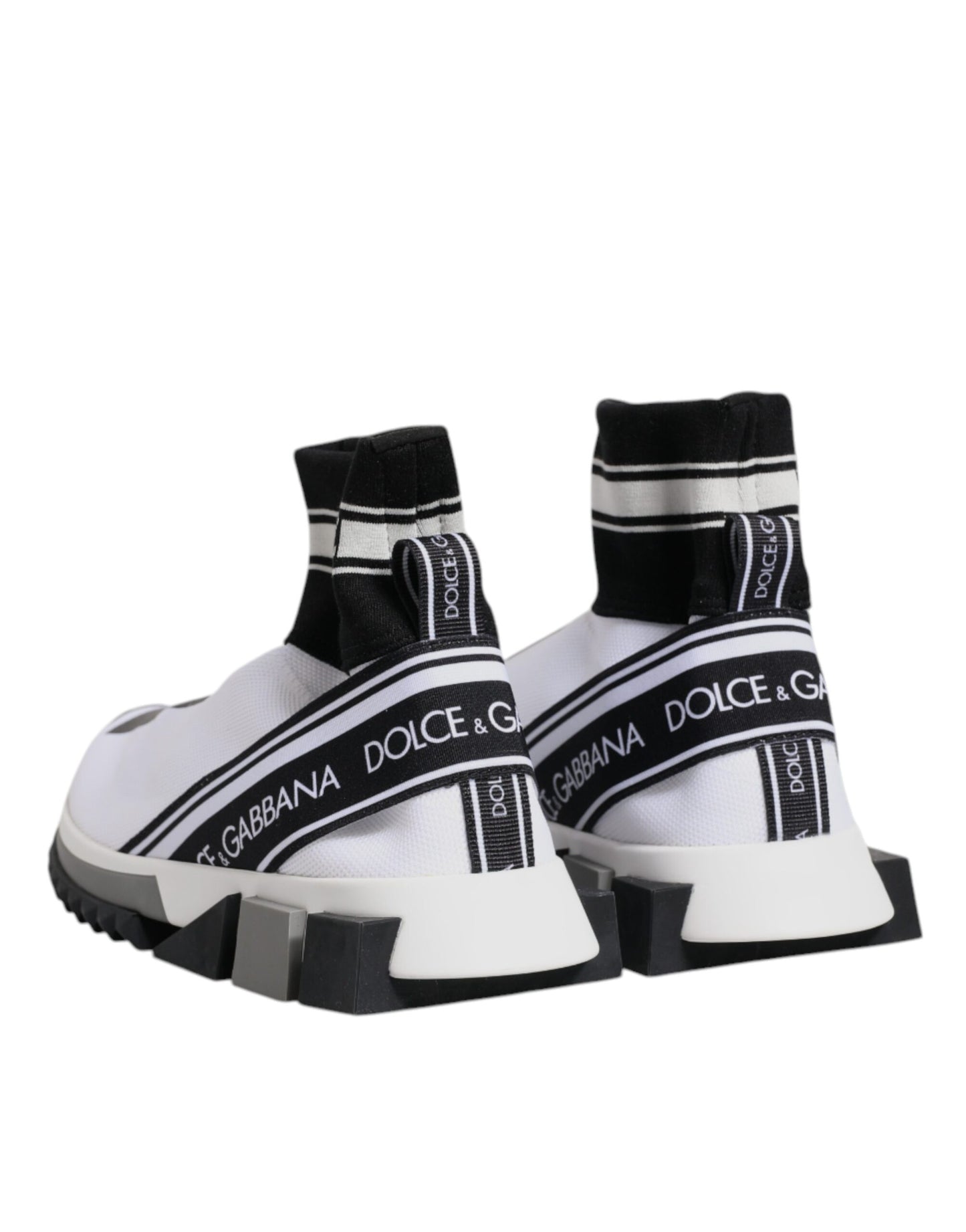 Zapatillas deportivas con calcetines Sorrento blancos y negros