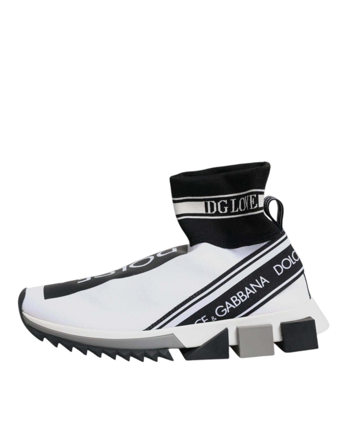Zapatillas deportivas con calcetines Sorrento blancos y negros