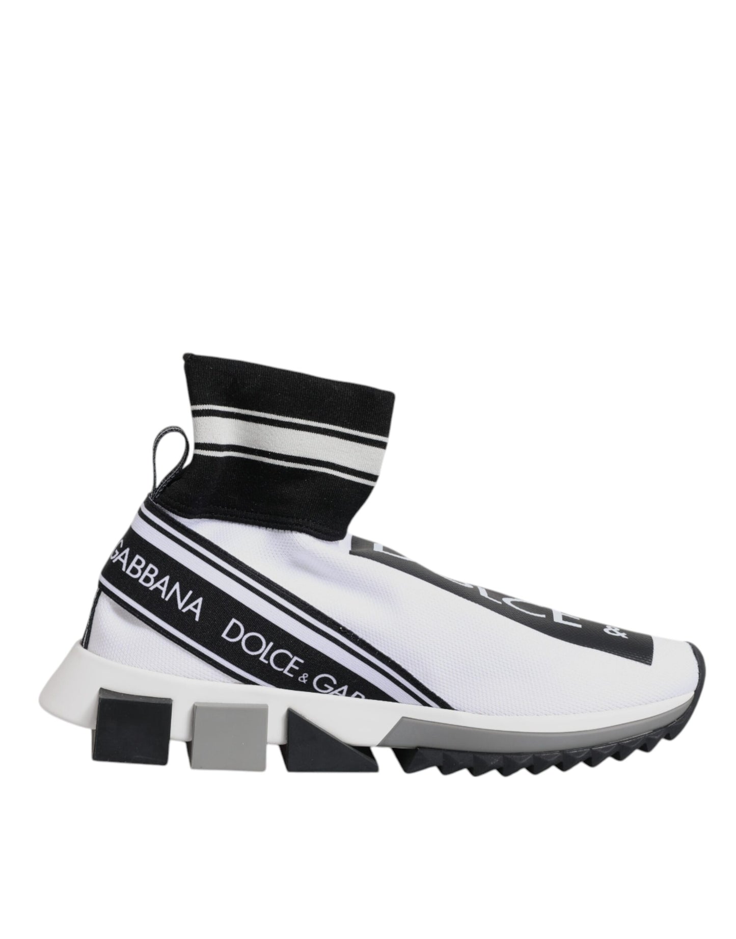 Zapatillas deportivas con calcetines Sorrento blancos y negros
