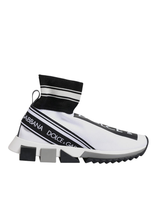Zapatillas deportivas con calcetines Sorrento blancos y negros