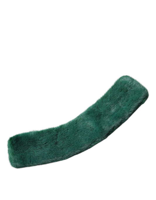 Bufanda de cuello de piel de visón verde para mujer