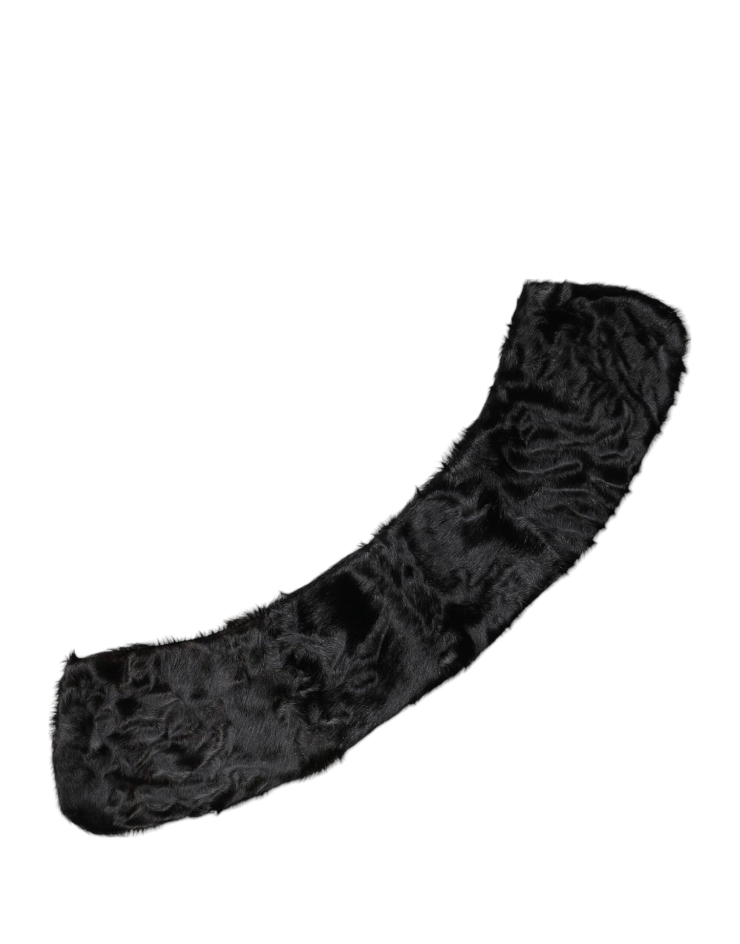Bufanda de cuello para mujer con cuello de piel de cordero negra