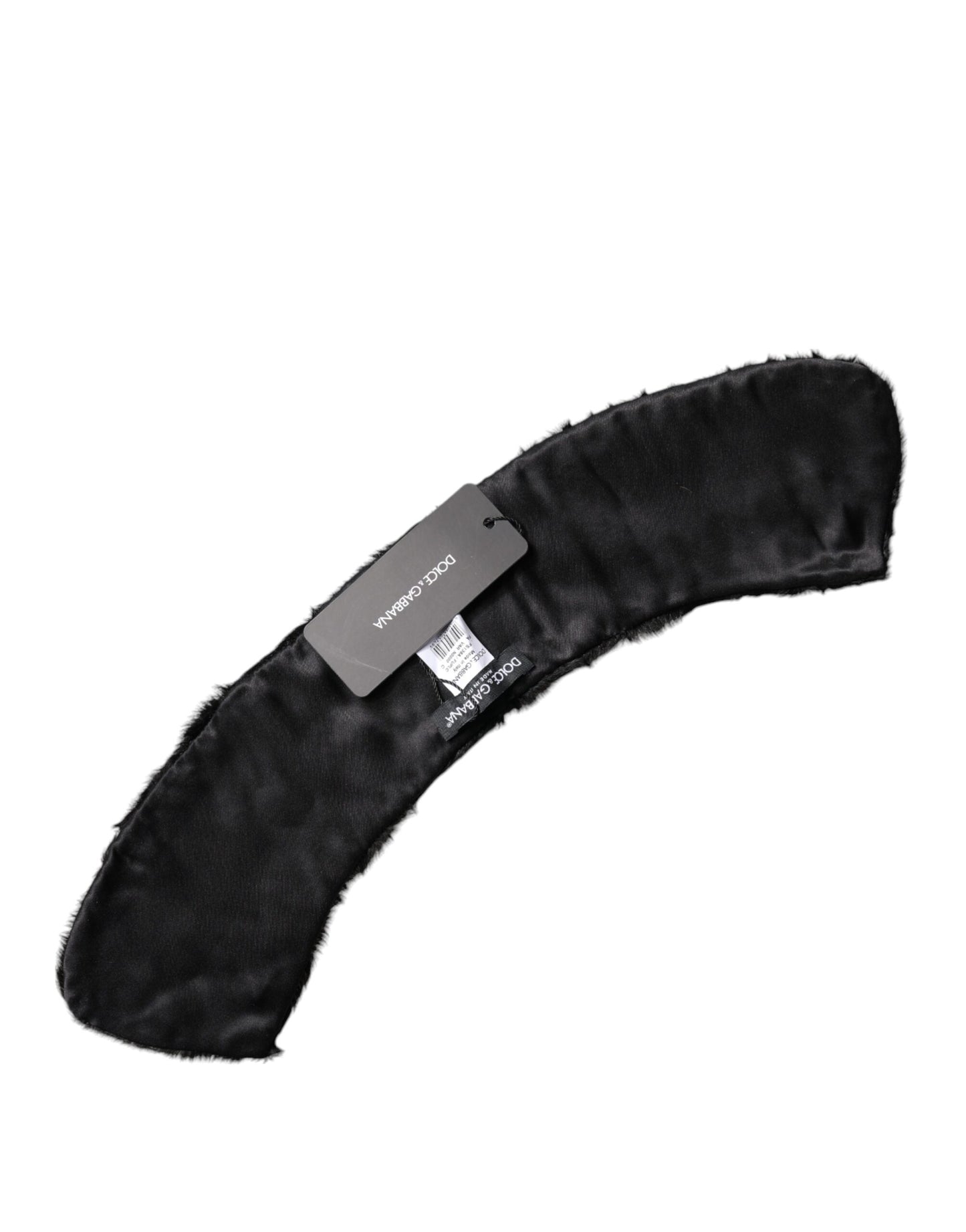 Bufanda de cuello para mujer con cuello de piel de cordero negra