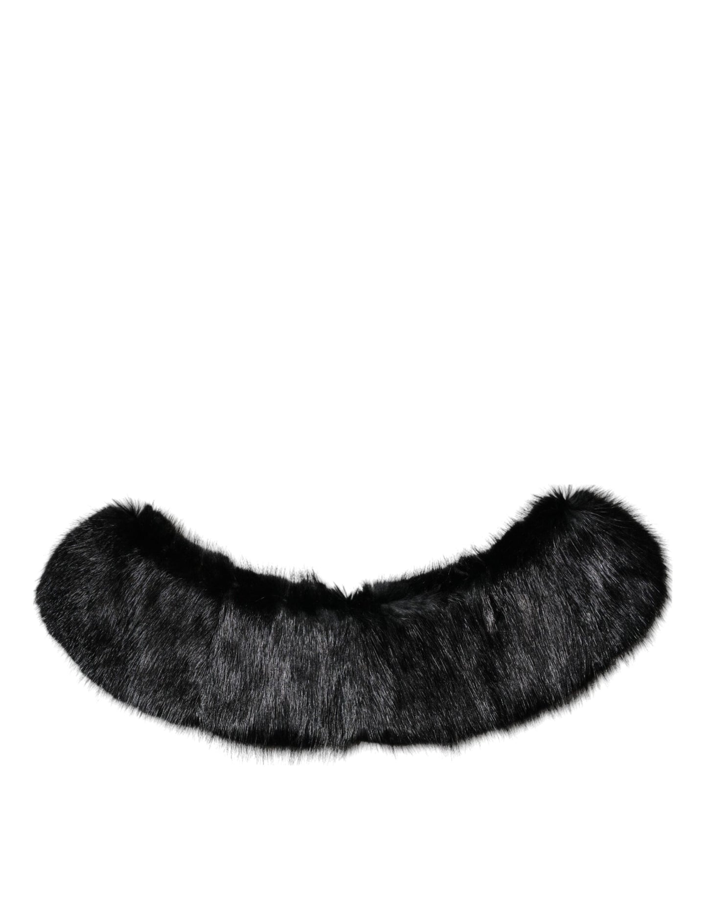 Bufanda de cuello tipo chal de piel negra