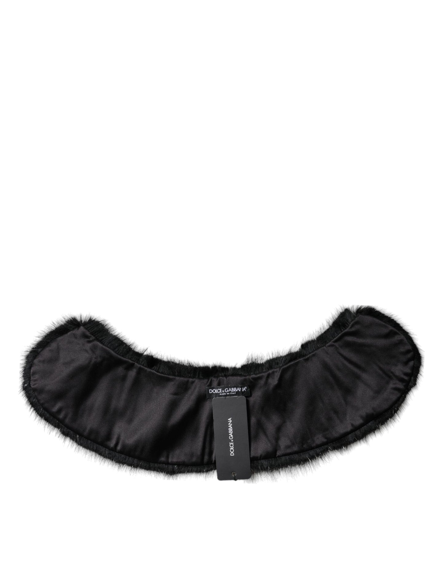Bufanda de cuello tipo chal de piel negra
