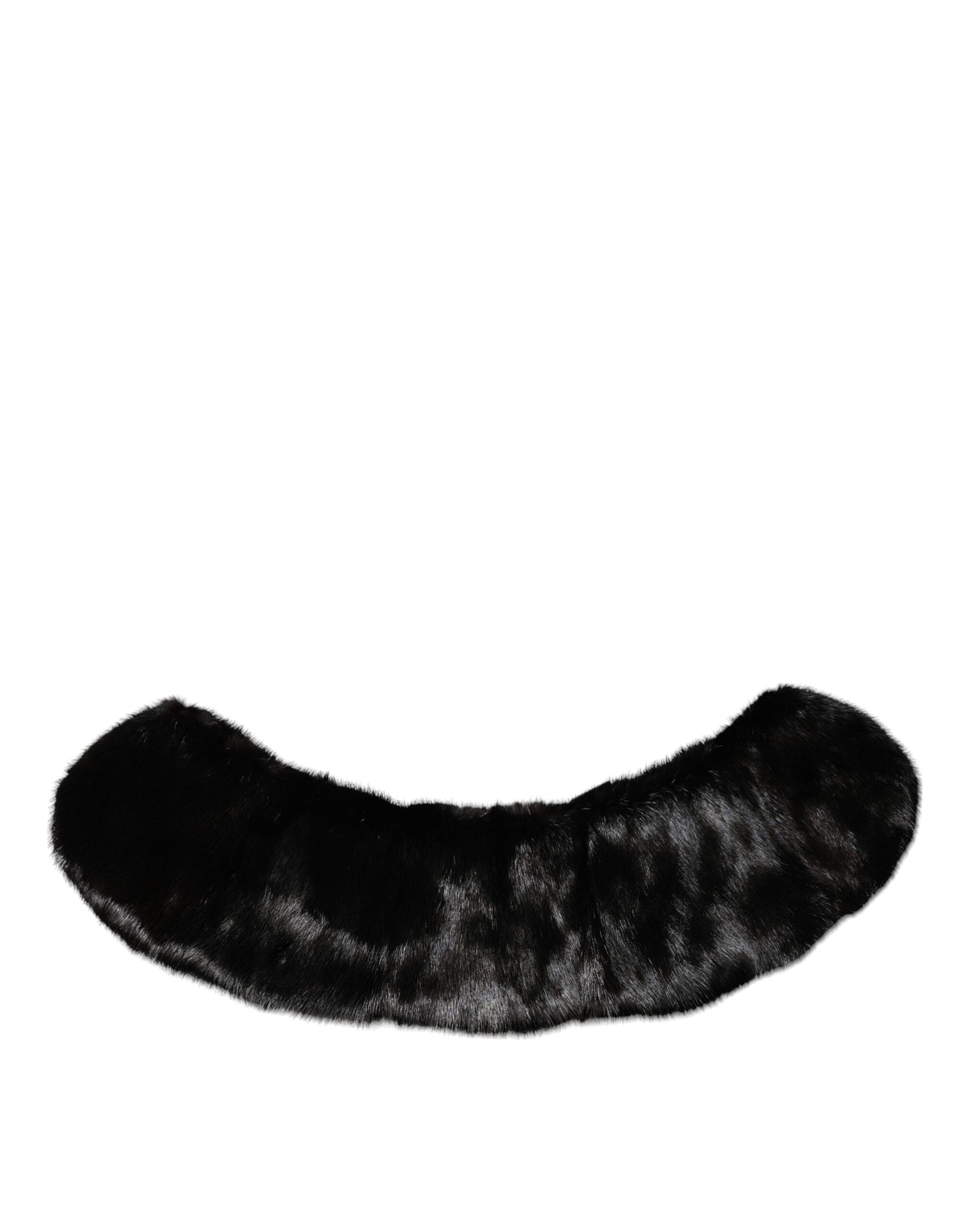Bufanda de cuello tipo chal de piel negra