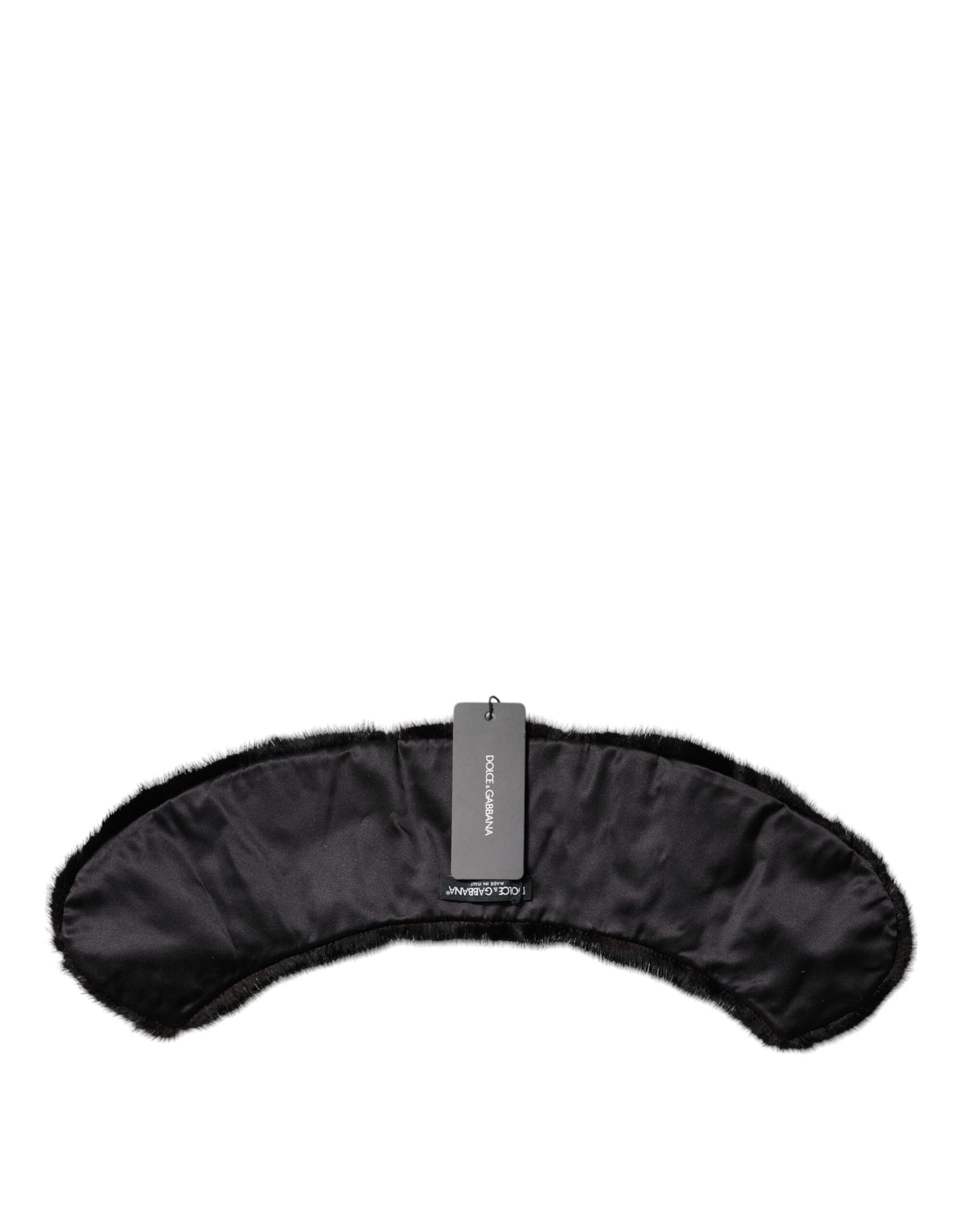 Bufanda de cuello tipo chal de piel negra