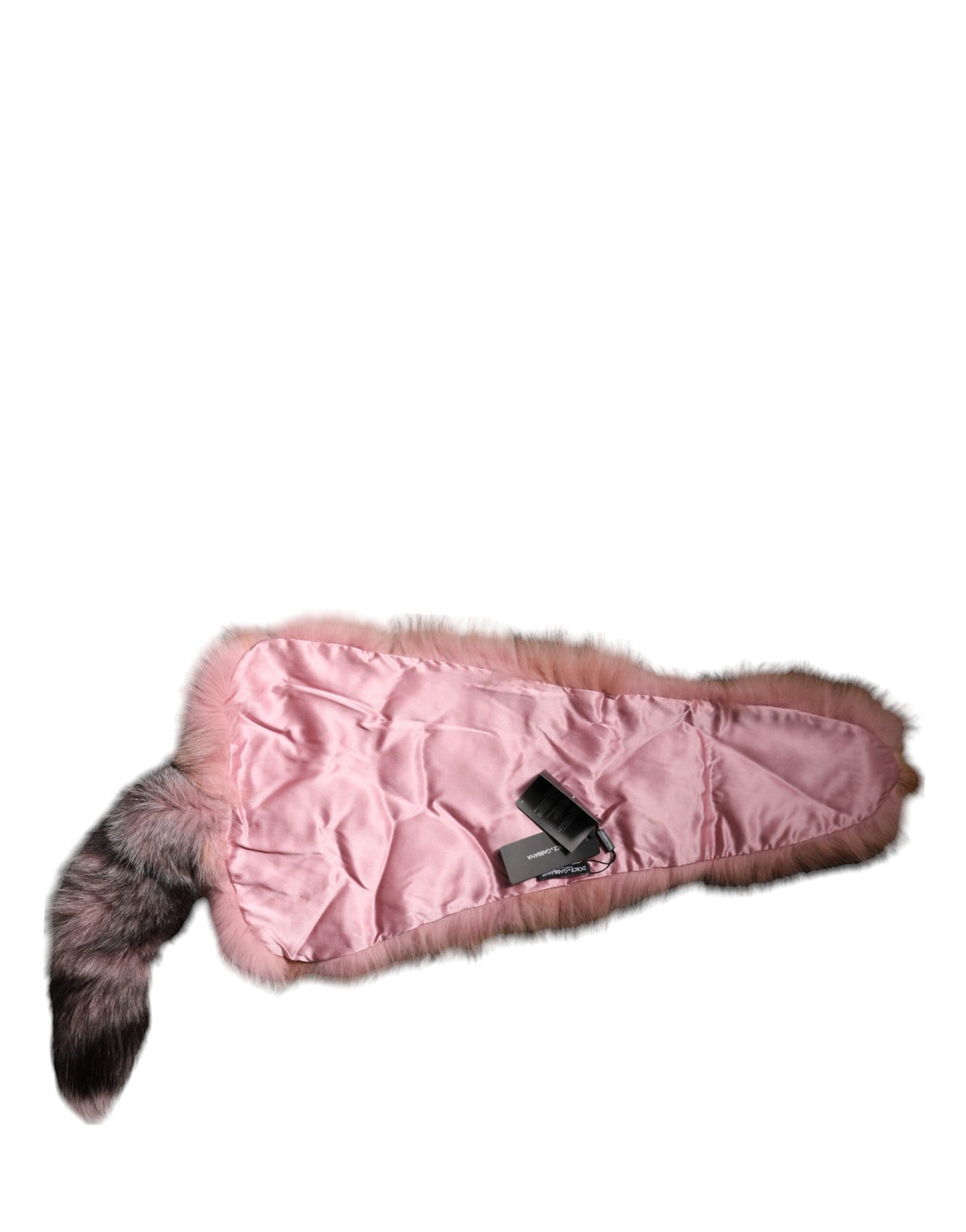 Bufanda de invierno con cuello de piel de zorro rosa escarchado