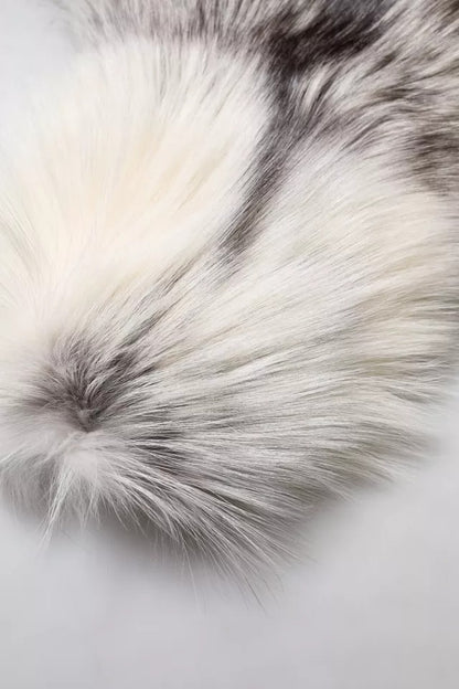 Bufanda de invierno cálida de piel de zorro blanco