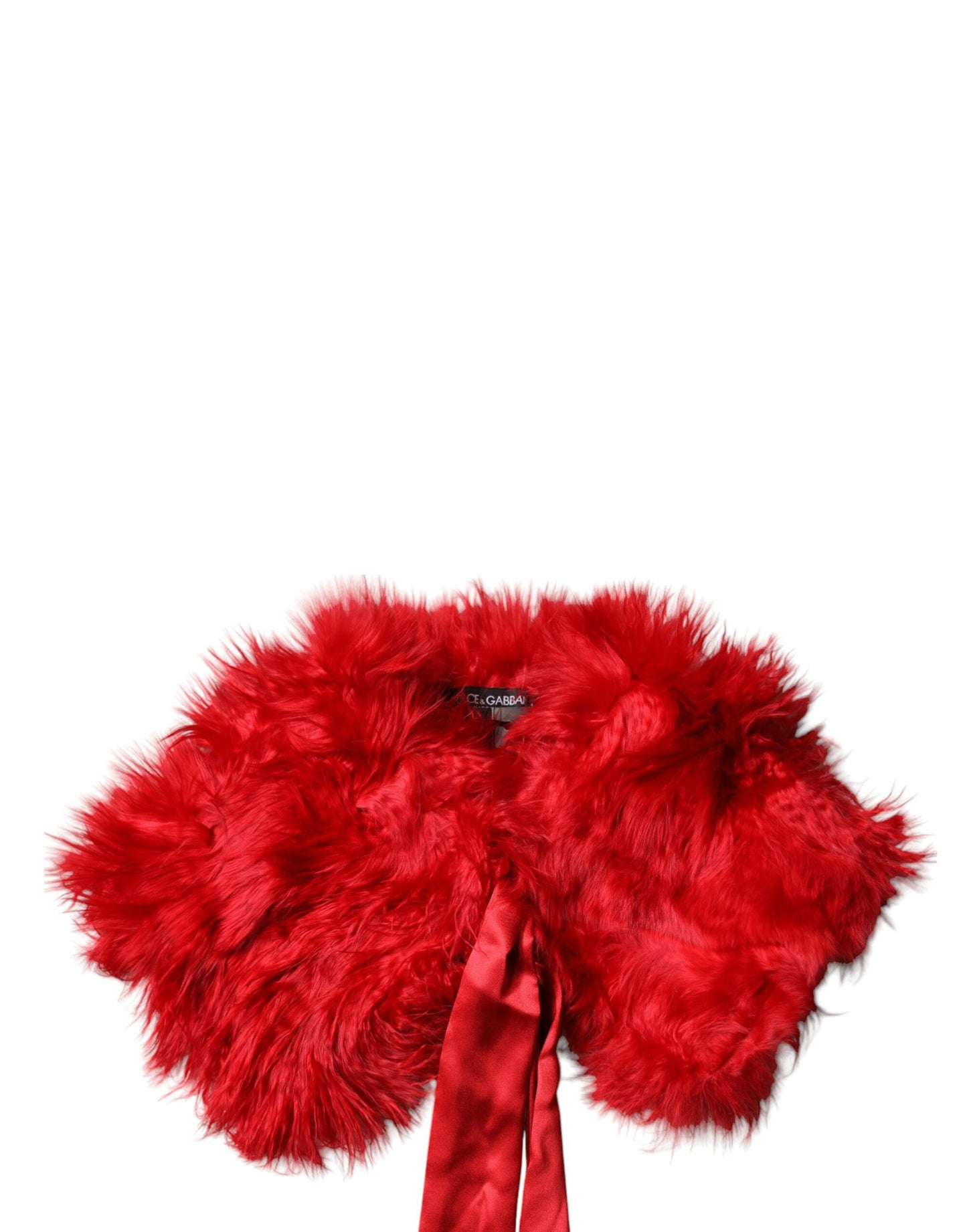 Bufanda de invierno para mujer de piel de alpaca roja