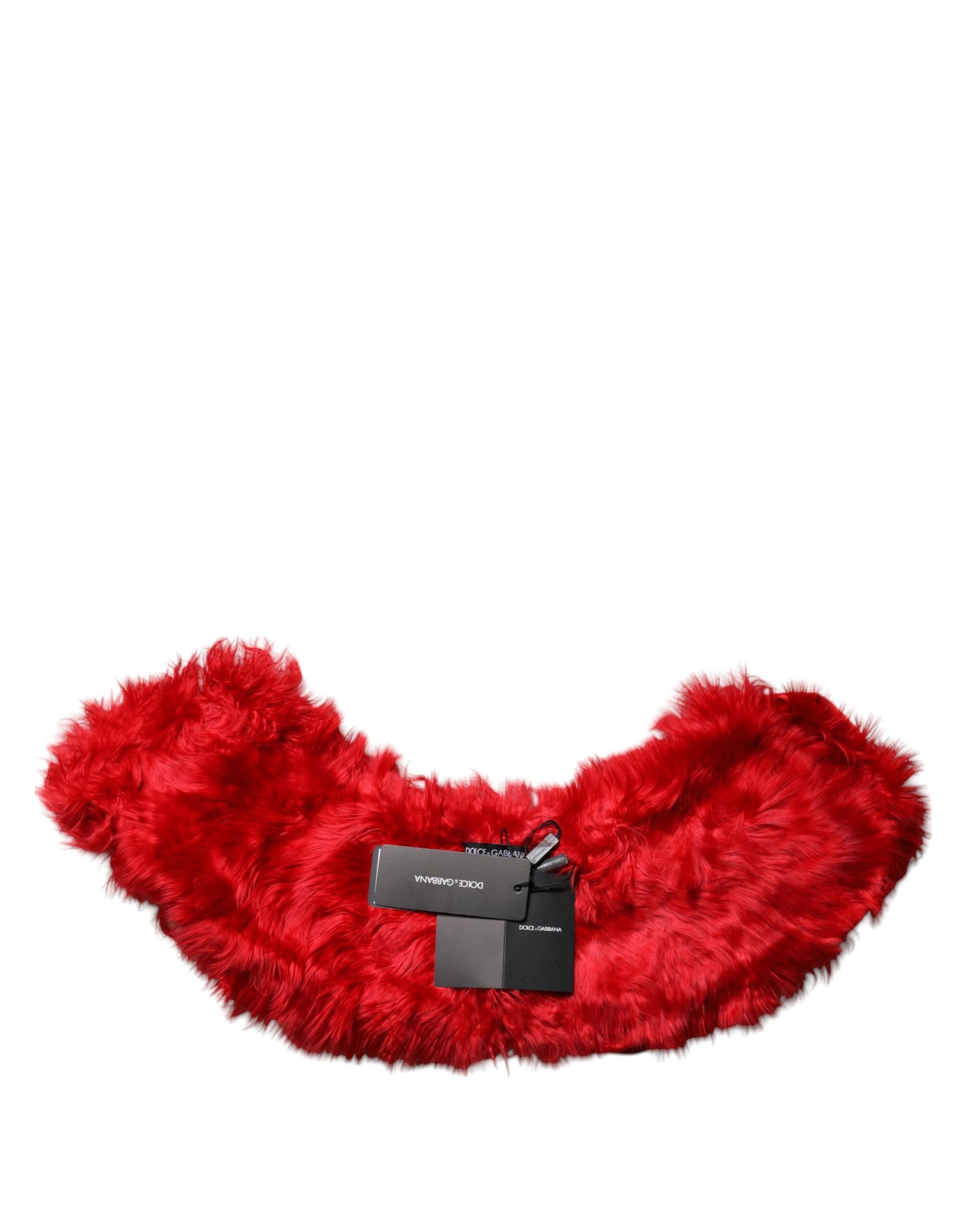 Bufanda de invierno para mujer de piel de alpaca roja