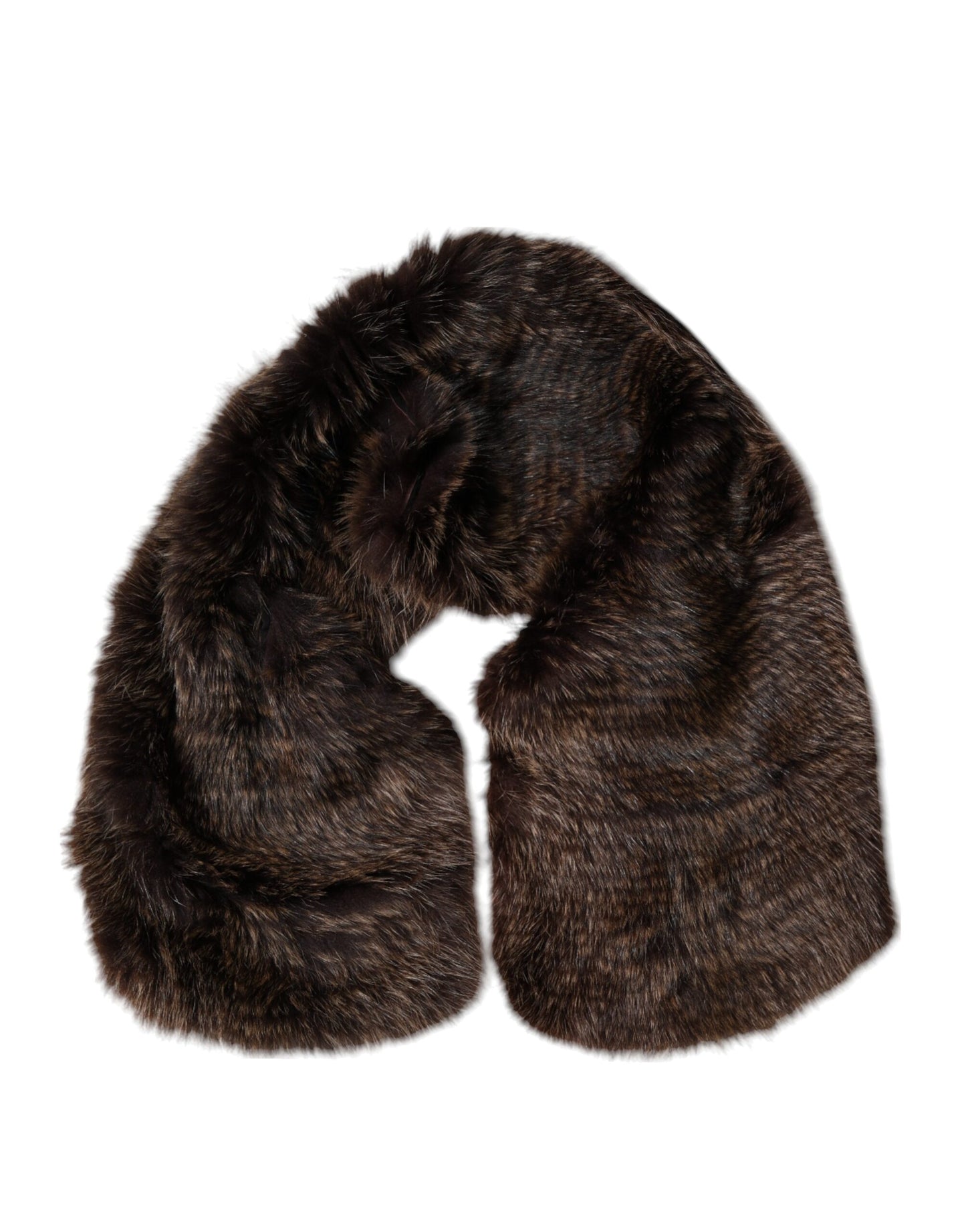 Bufanda de invierno de piel de mapache marrón