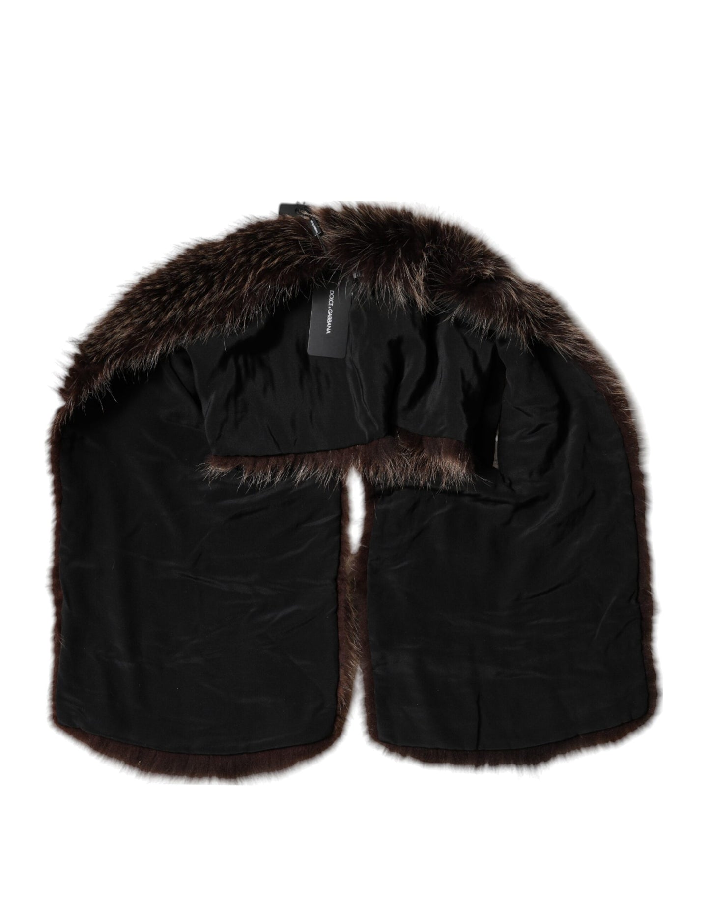 Bufanda de invierno de piel de mapache marrón