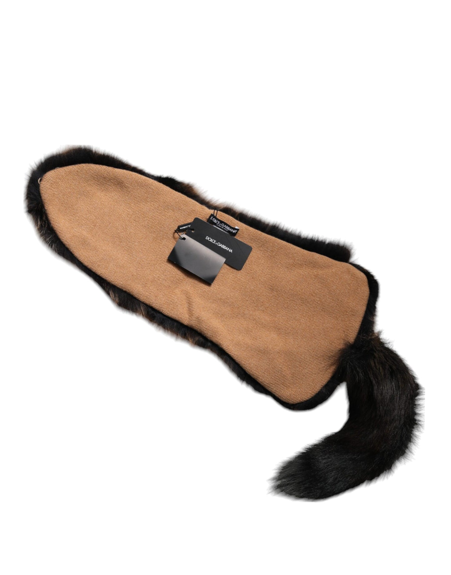 Bufanda de invierno de piel de zorro rojo marrón y calentador de cuello