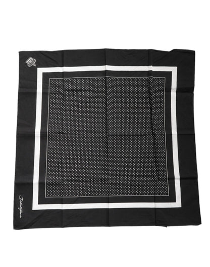 Pañuelo de algodón con lunares negros