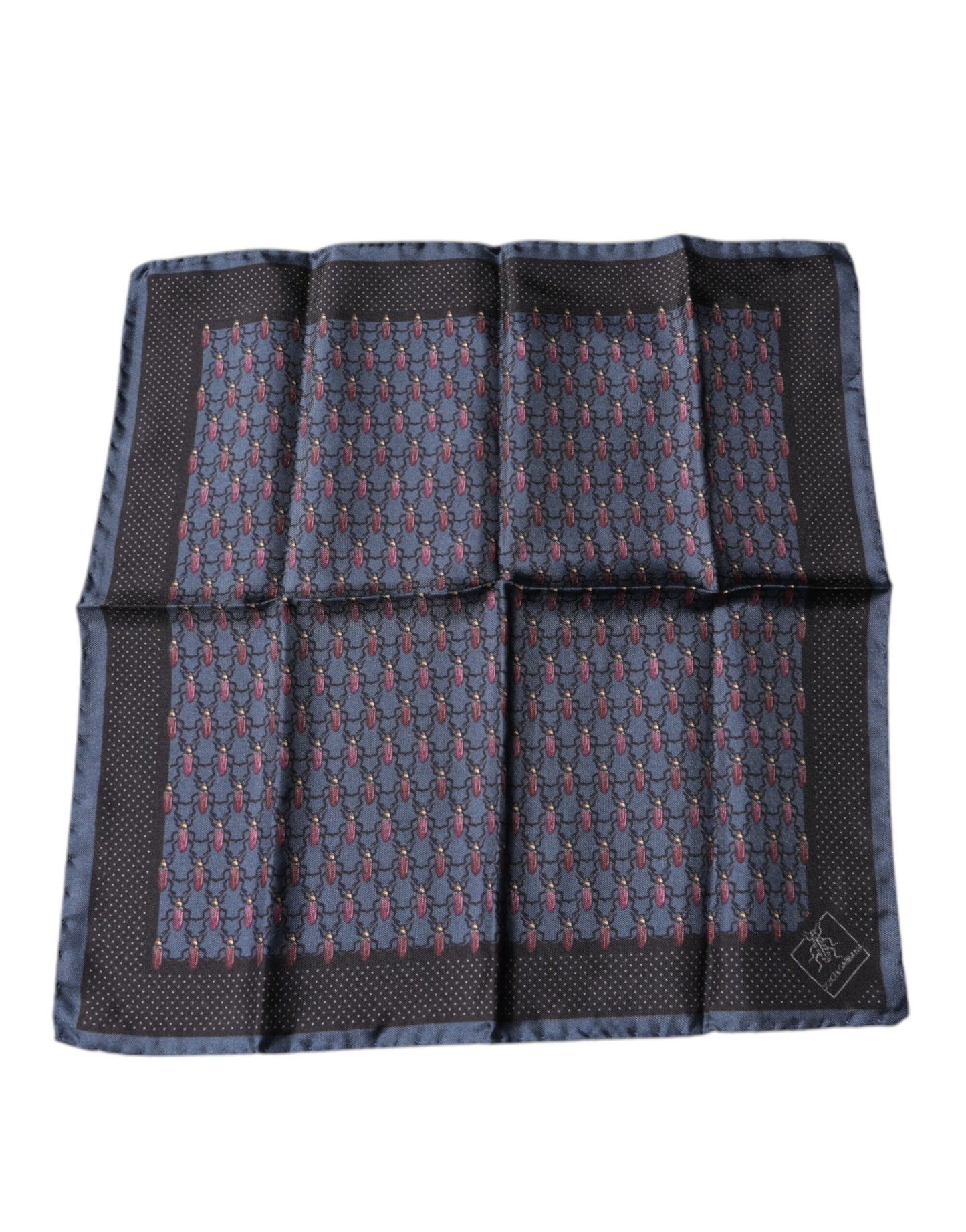 Pañuelo cuadrado de escarabajo azul oscuro