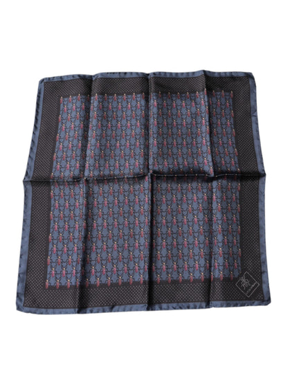 Pañuelo cuadrado de escarabajo azul oscuro