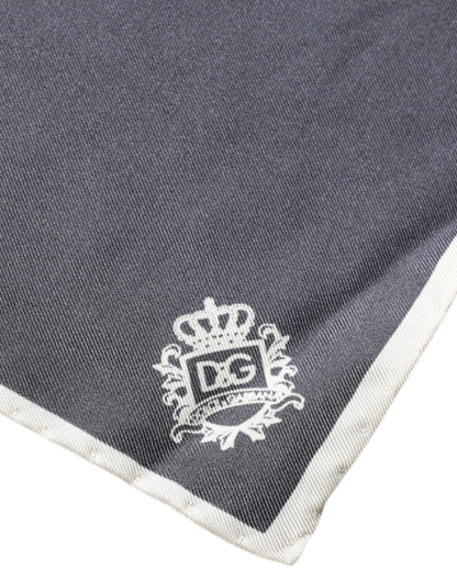 Pañuelo cuadrado con el logotipo de la corona gris