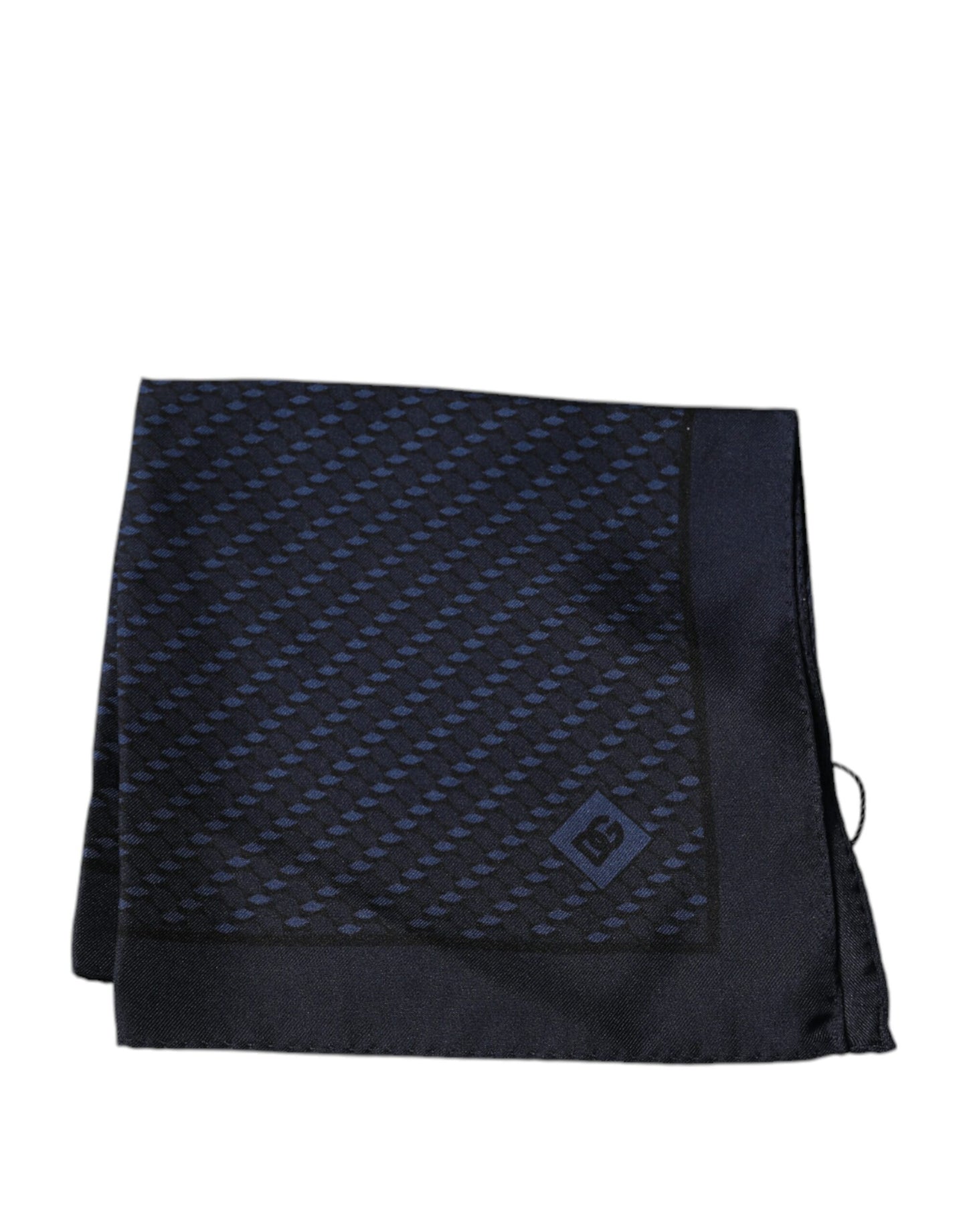 Pañuelo cuadrado de fantasía azul oscuro